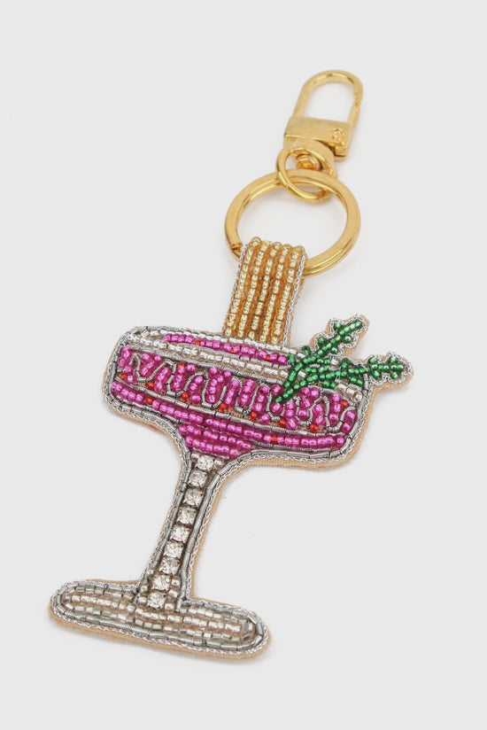 My Doris Pink Berry Fizz Cocktail Key Ring/Bag Charm - Precious Sparkle