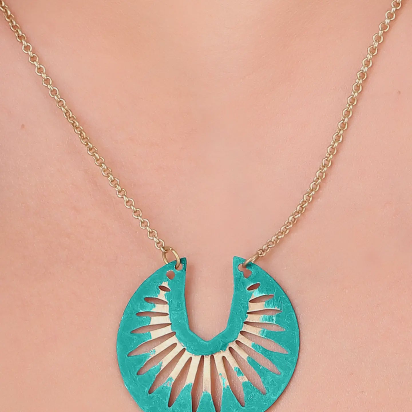 Naazia Necklace Green - Precious Sparkle