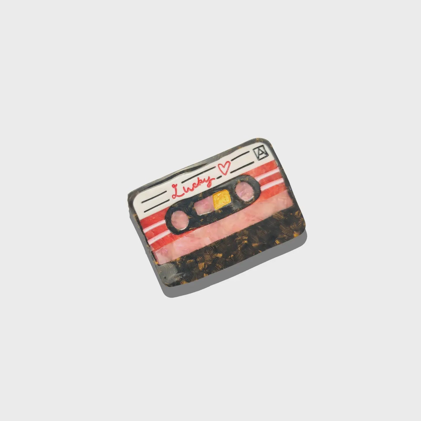 Lucky Cassette Claw Hair Clip Hand-Painted - Precious Sparkle
