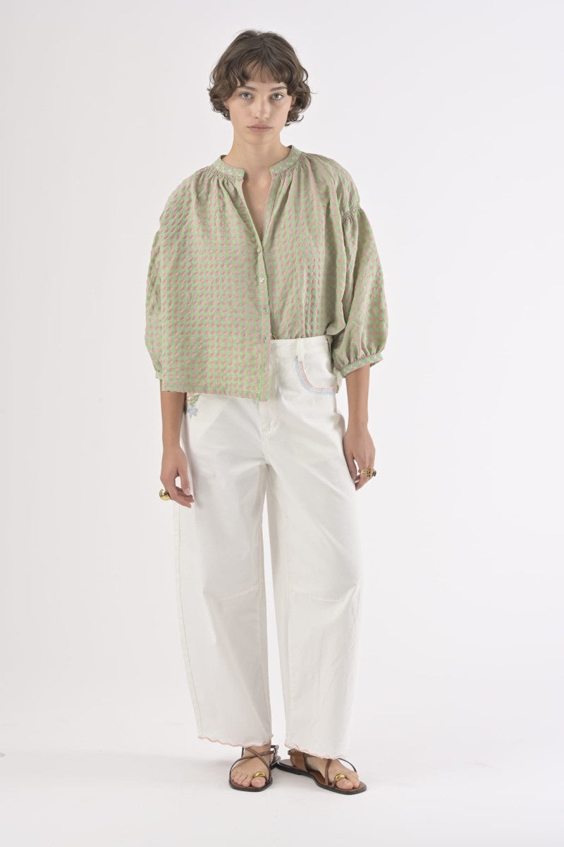 Orfeo Daniele Blouse Checkered Rose