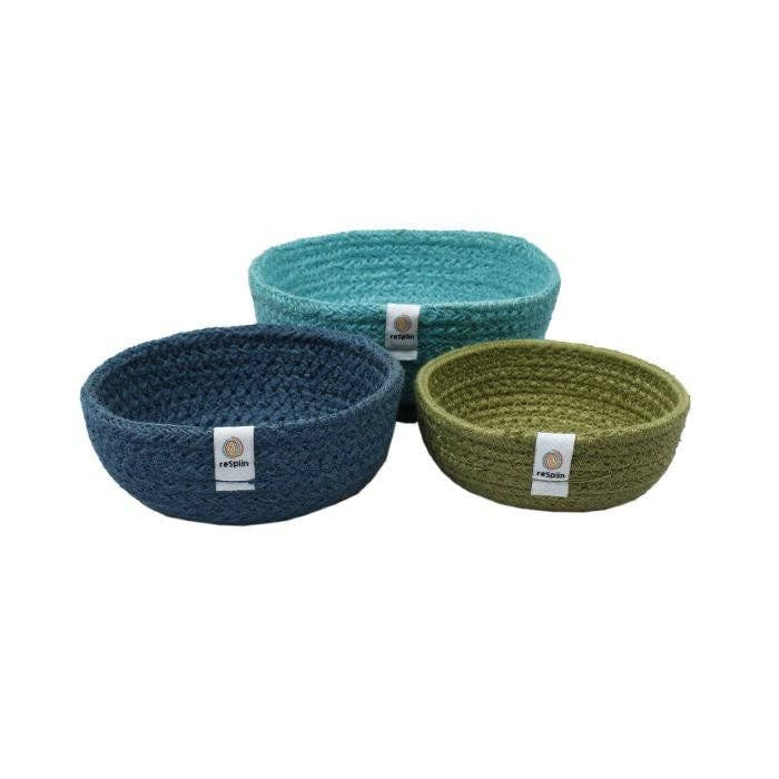 Jute Mini Bowl Set - Ocean