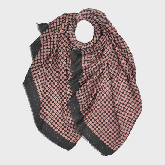 Sequins Pattern Scarf Dusty Pink