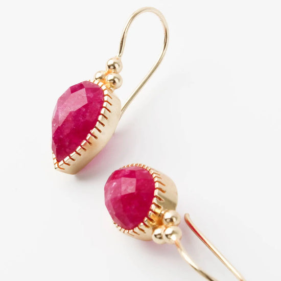 My Doris Pink Quartz  Drop Hook Earrings