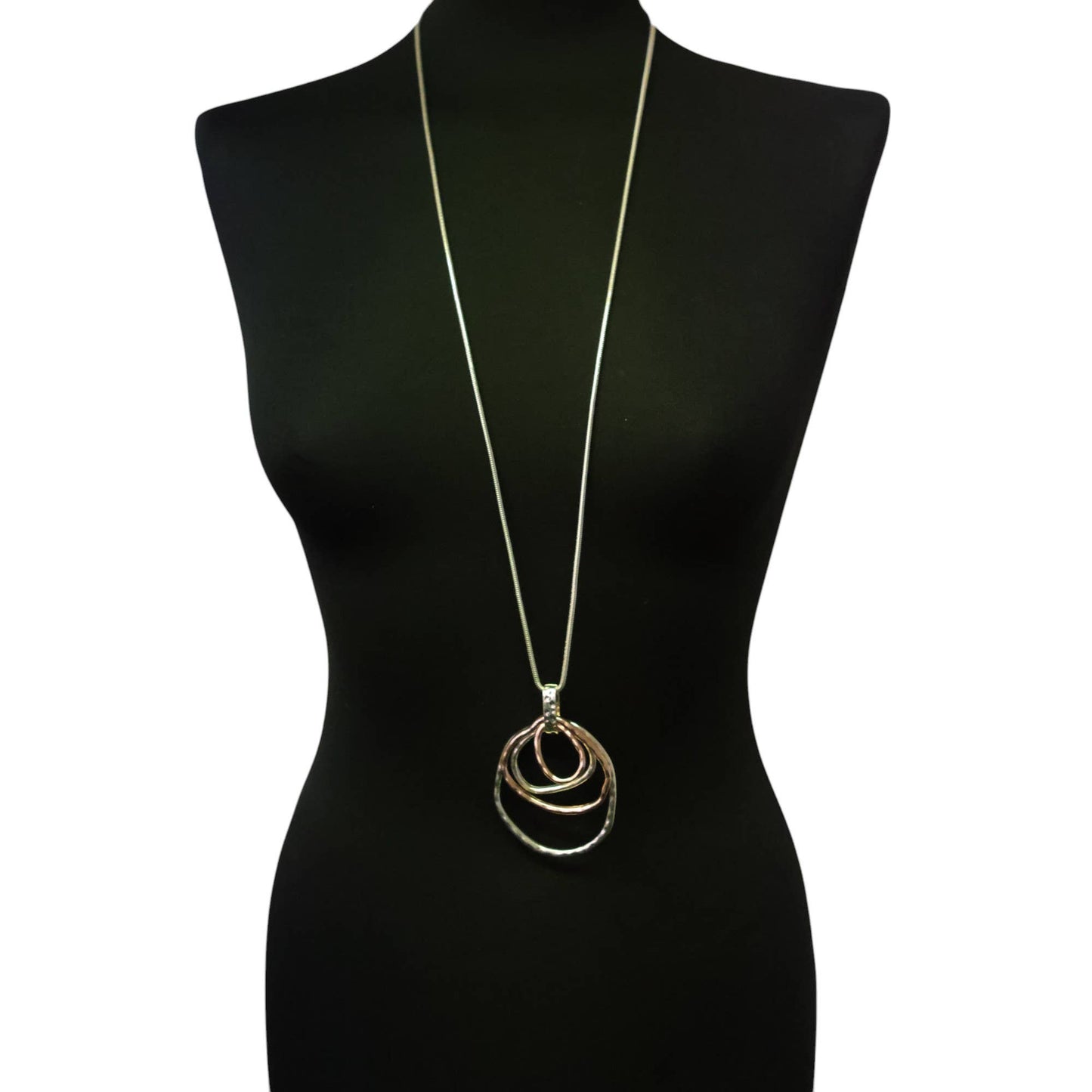 Abstract Circle Pendant Necklace