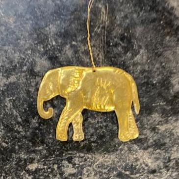 De Weldaad Homewares Elephant Gold Metal Ornament