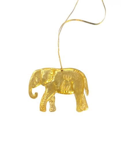 De Weldaad Homewares Elephant Gold Metal Ornament