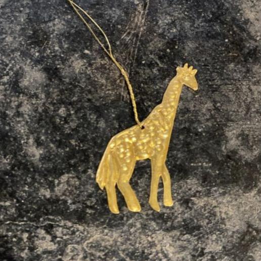 De Weldaad Homewares Giraffe Gold Metal Ornament