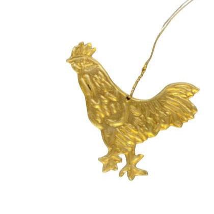 De Weldaad Homewares Rooster Gold Metal Ornament