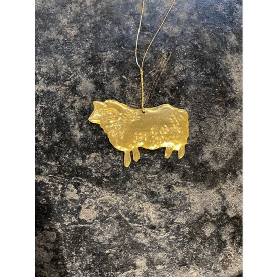 De Weldaad Homewares Sheep Gold Metal Ornament