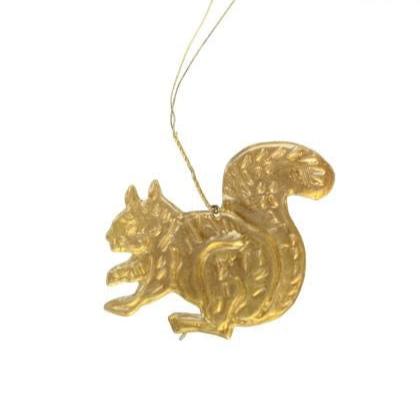 De Weldaad Homewares Squirrel Gold Metal Ornament