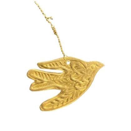 De Weldaad Homewares Swallow Gold Metal Ornament