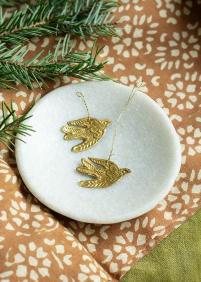 De Weldaad Homewares Swallow Gold Metal Ornament