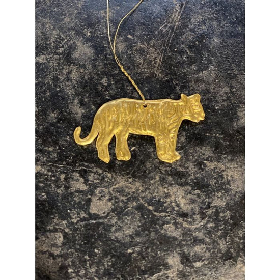 De Weldaad Homewares Tiger Gold Metal Ornament