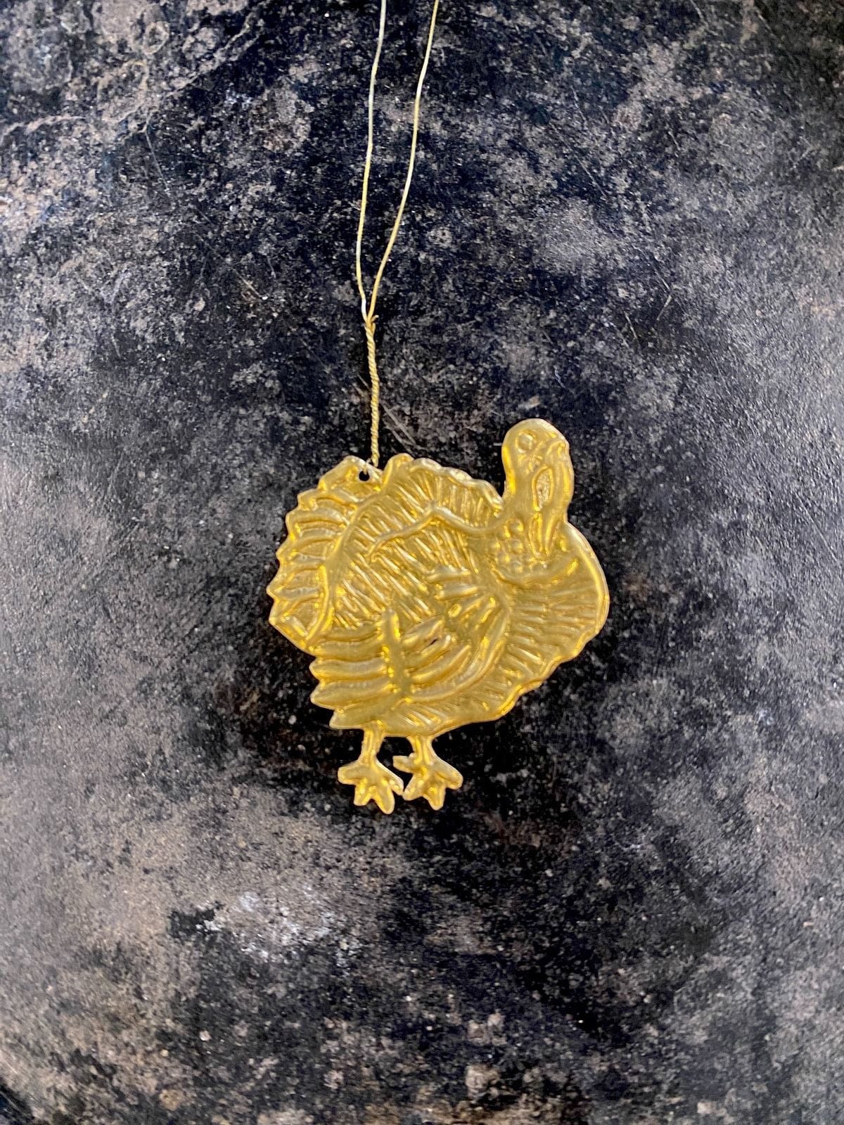 De Weldaad Homewares Turkey Gold Metal Ornament