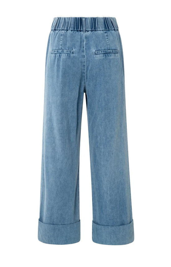 YAYA Denim Trousers with Turn-Ups
