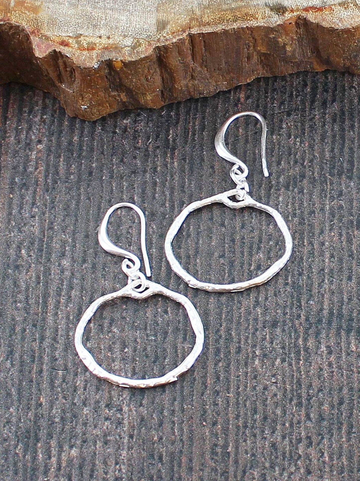 Suzie Blue Simple Ring Earrings