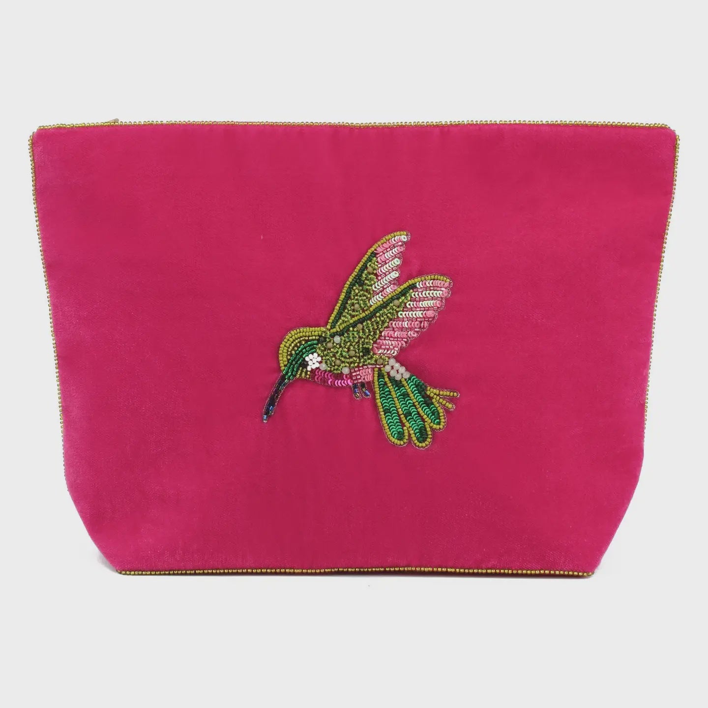 My Doris Pink Hummingbird Large Pouch - Precious Sparkle