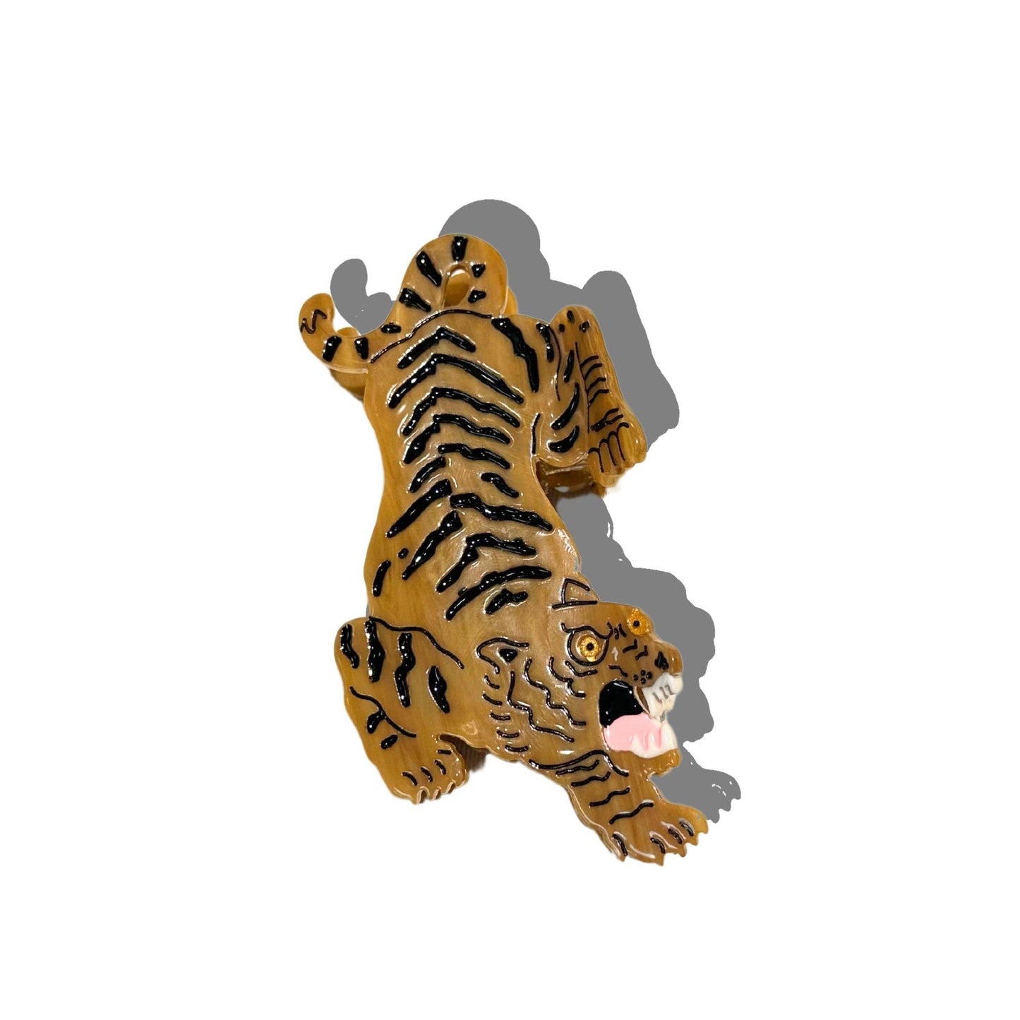 Hand-painted Tiger Animal Claw Hair Clip - Precious Sparkle