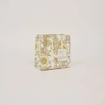 Paper Mirchi Hand Block Printed Gift Bag Small Buttercream - Precious Sparkle
