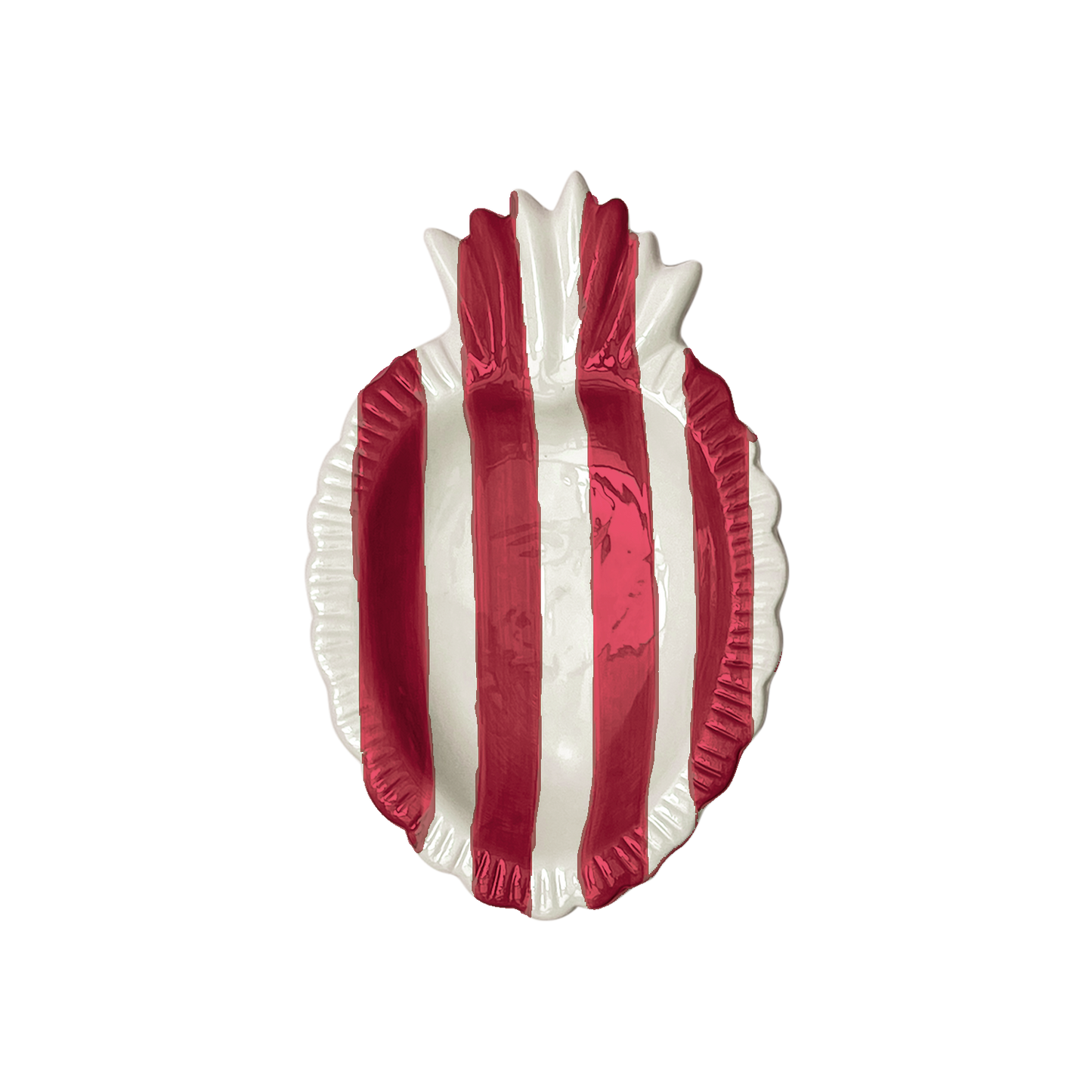 Small Ex-voto Dish Red-Striped