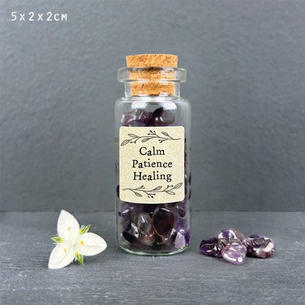 East of India Homewares East of India Bottle of Crystals Amethyst