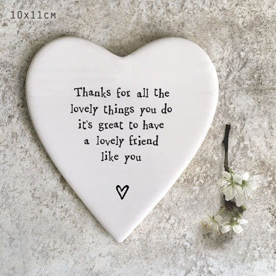 East of India Homewares East of India Coaster- Lovely Things/Friend