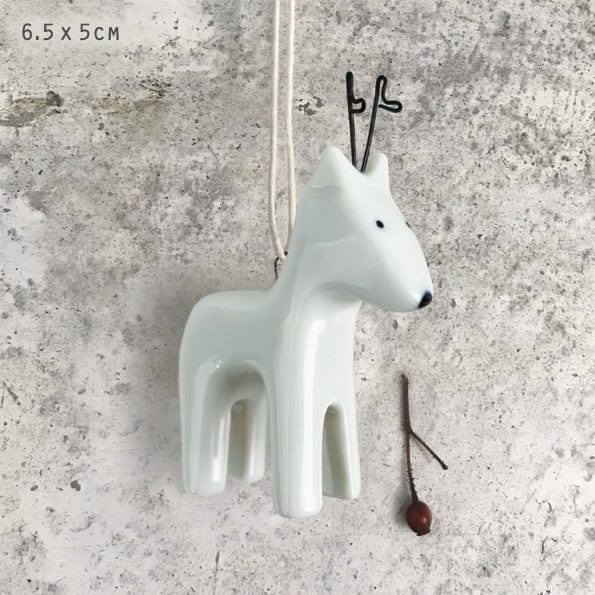 East of India Homewares East of India Porcelain Hanger Reindeer