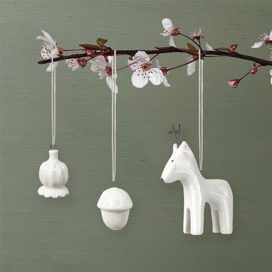 East of India Homewares East of India Porcelain Hanger Reindeer