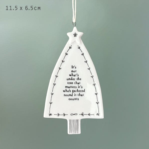 East of India Homewares East of India Porcelain Hanger- Tree/Under the tree