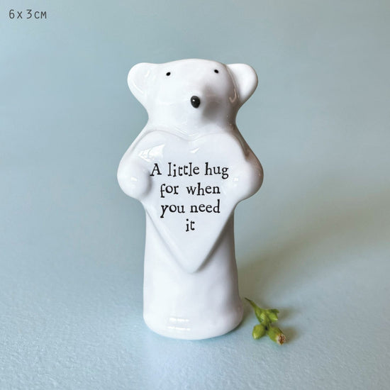 East of India Homewares East of India Porcelain Heart Animal Mouse