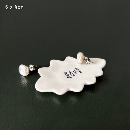 East of India Homewares East of India Porcelain Leaf Dish Enjoy the little things