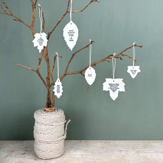 East of India Homewares East of India Porcelain Leaf Families are like branches