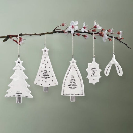 East of India Homewares East of India Porcelain Mistletoe Christmas Wishes