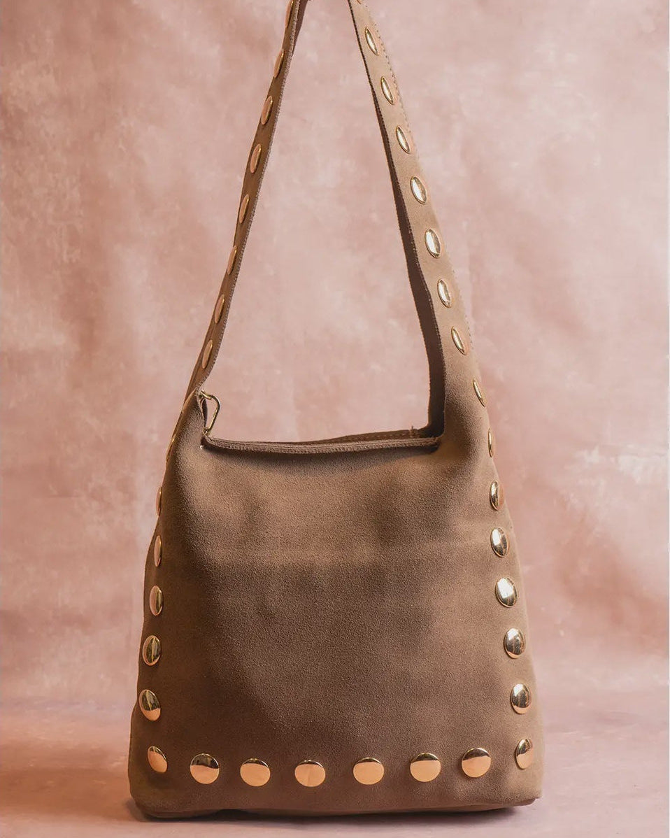 Cherry Paris Alexane Suede Bag Taupe