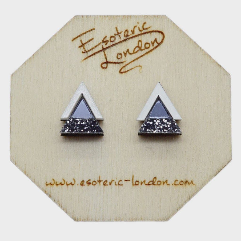 Esoteric London Jewellery Block & Shadow Geometric Stud Earrings