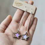 Esoteric London Jewellery Iridescent Star Dangle Earrings