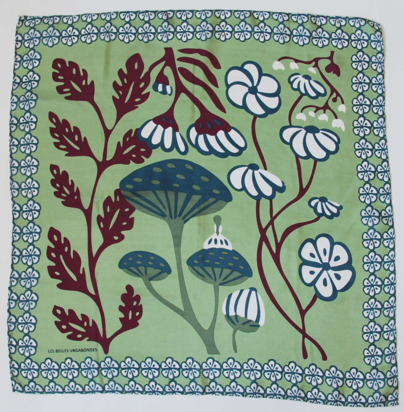 Les Belles Vagabondes Mini Alice Almond Silk Scarf - Precious Sparkle