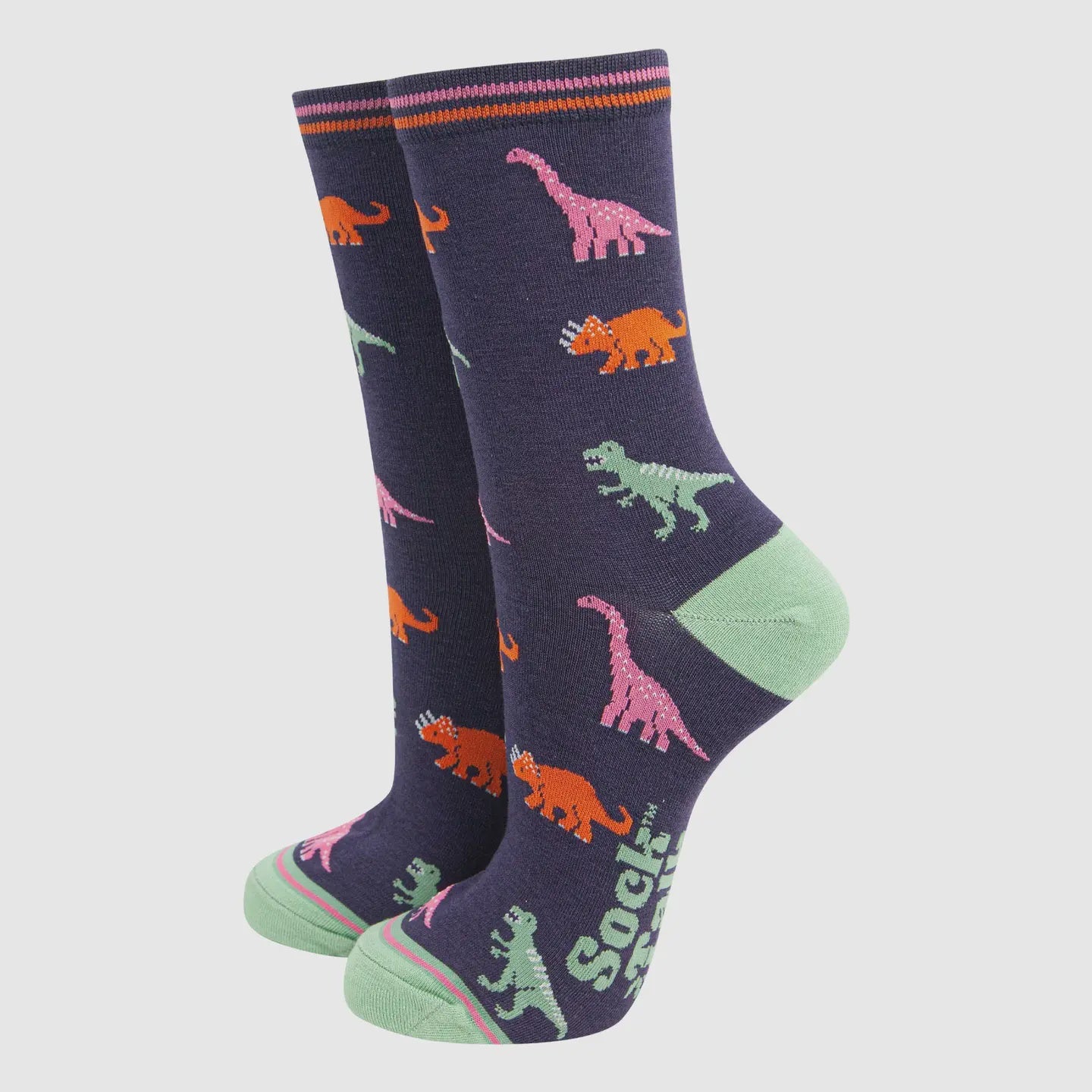 Sock Talk Women's Bamboo Socks Dinosaurs - Precious Sparkle