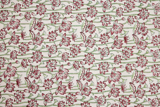 Paper Mirchi Block Printed Wrapping Paper Lotus Cherry