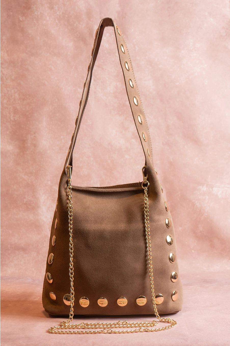 Cherry Paris Alexane Suede Bag Taupe