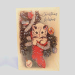 Five Dollar Shake Cards Christmas Wishes Cat Greeting Card