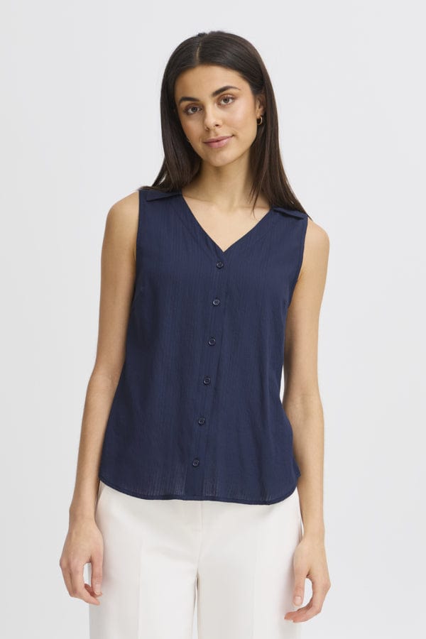 Fransa Fashion Fransa Frvina Sleeveless Blouse Navy