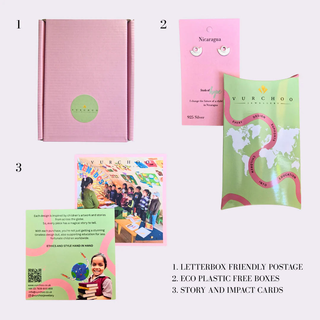 Vurchoo Studs of Hope Mandala Earrings- Gold and Silver - Precious Sparkle