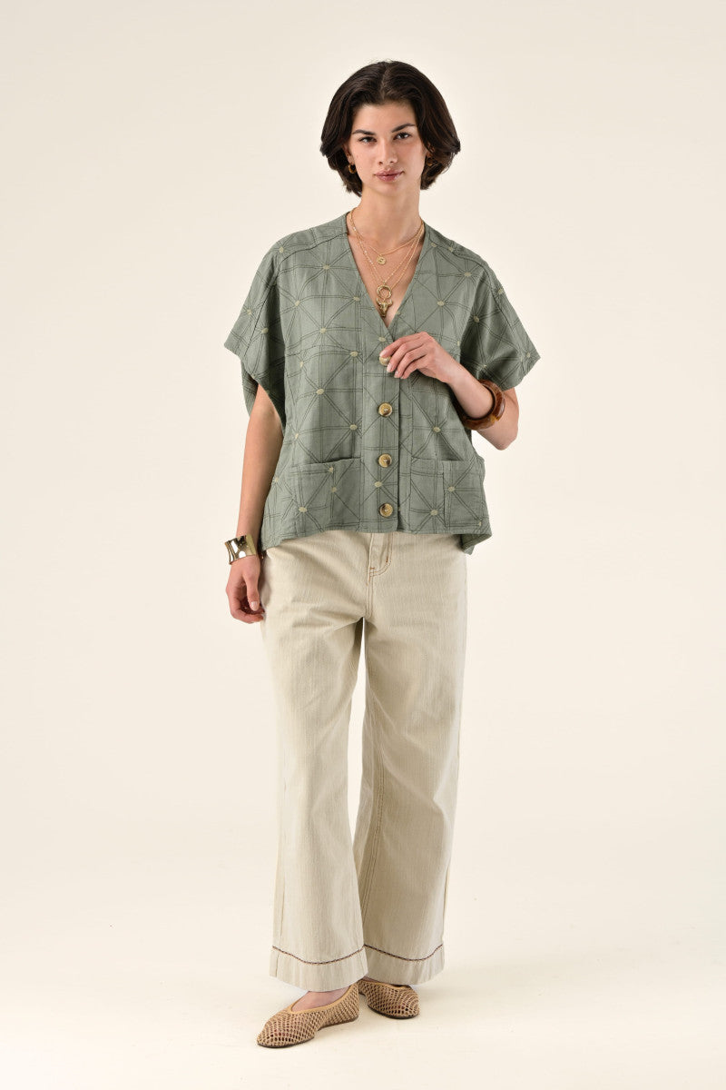 Orfeo Griffin Vest Khaki Green - Precious Sparkle