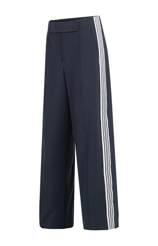 YAYA  High Waist Trousers with Side Stripes