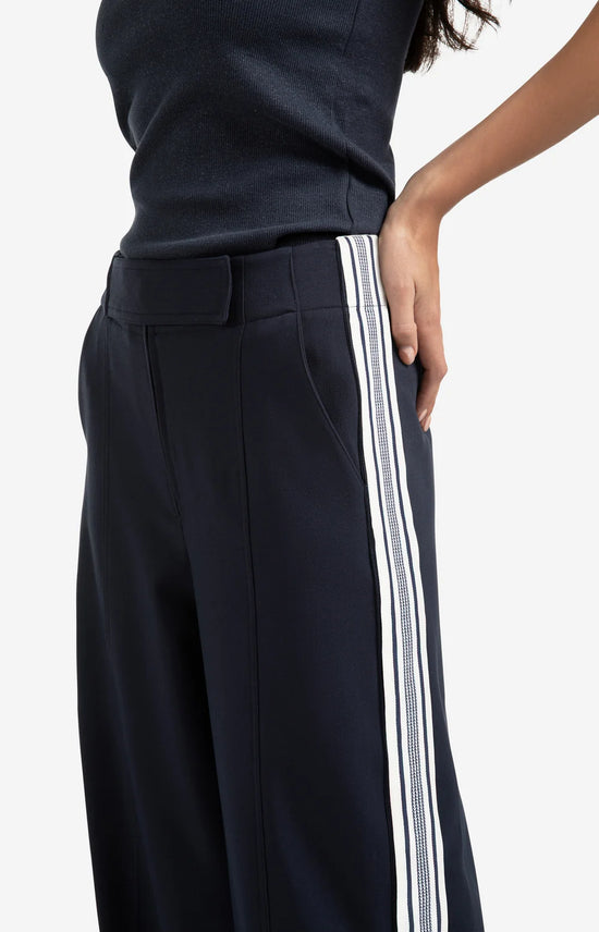 YAYA  High Waist Trousers with Side Stripes