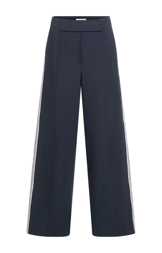 YAYA  High Waist Trousers with Side Stripes
