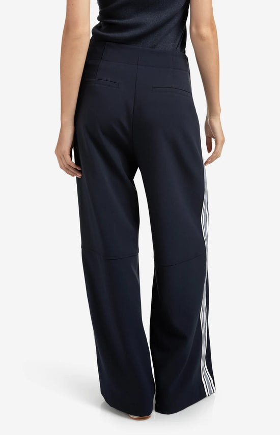 YAYA  High Waist Trousers with Side Stripes
