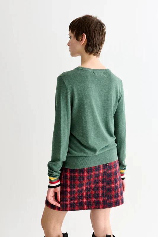 Louche Bly Green Circus Pony Intarsia Jumper