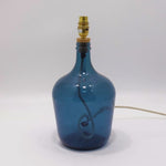 Jarapa Homewares Jarapa 36cm Garrafa Recycled Glass Demijohn Lamp Petrol Blue